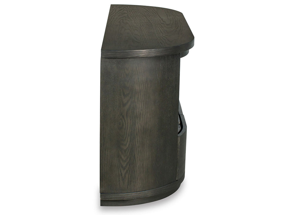 Bosley - Wood Demilune Sofa Table - Coffee Bean