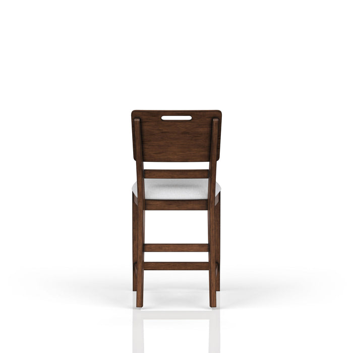 Casual Counter Stool Contrasting Upholstered Seat (Set of 2) - Brown