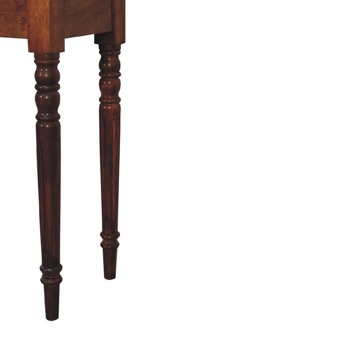 Turned Leg Writing Desk - Chestnut