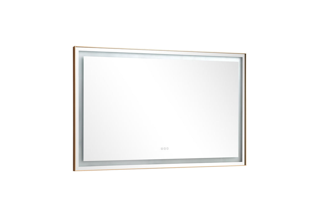 60*48 Led Lighted Bathroom Wall Mounted Mirror With High Lumen + Anti-Fog Separately Control