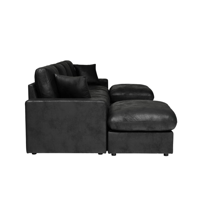 Sectional With 2 Ottomans