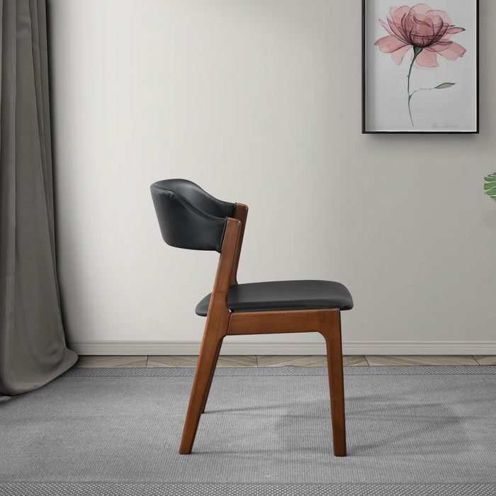Enzo - Dining Chair (Set of 2) - Black / Brown