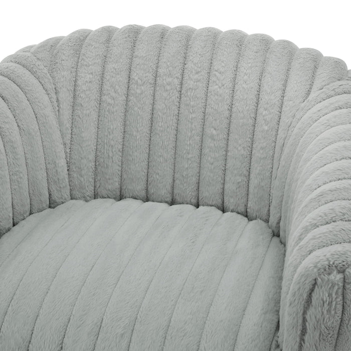 Alexa Barrel Swivel Chair - Gray