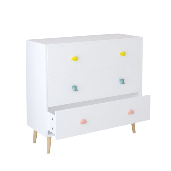 3 Drawer Dresser, Storage Cabinet With Anti Tip Safety