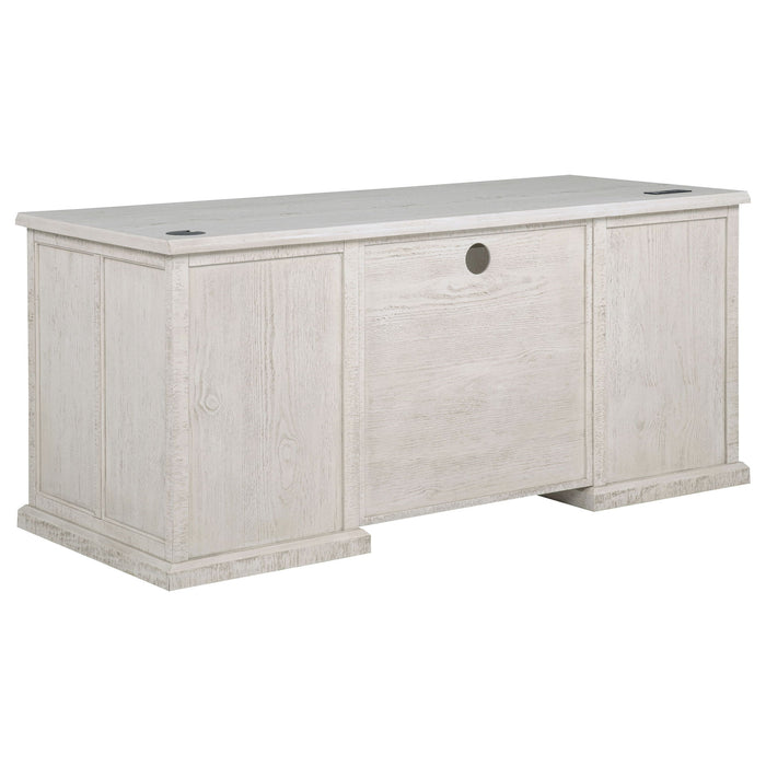 Altidore 68-inch 7-drawer Executive Home Office Desk Distressed White