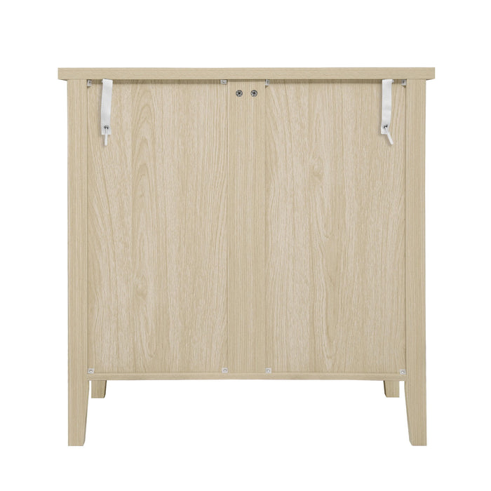 2 Door Cabinet, American Furniture, Suitable For Bedroom, Living Room, Study - Natural
