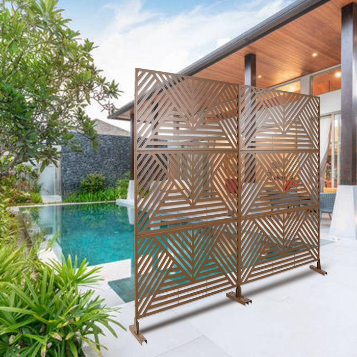 Freestanding Outdoor & Indoor Freestanding Metal Privacy Screen