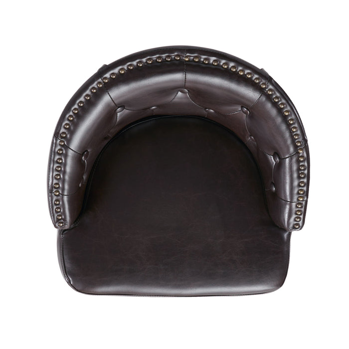 360 Degree Swivel Bar Stool With Stunning Nailhead Trim (Set of 2)