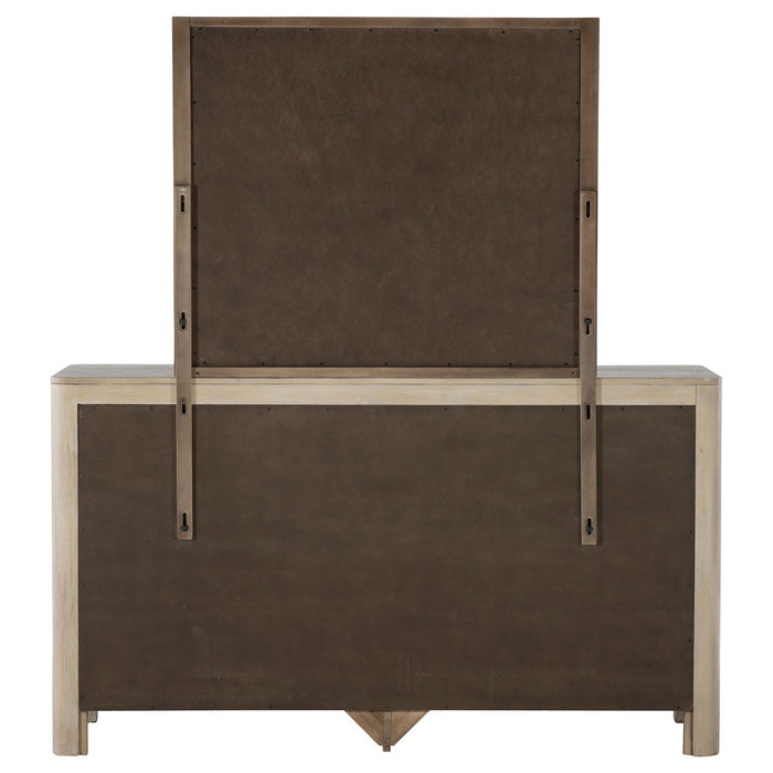 Solano 9-drawer Bedroom Dresser with Mirror Weathered Mango