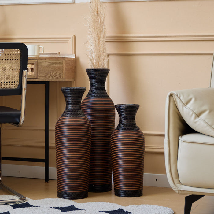 Classic And Neat Floor Vase, High Independent Flower Stand (Set of 3)