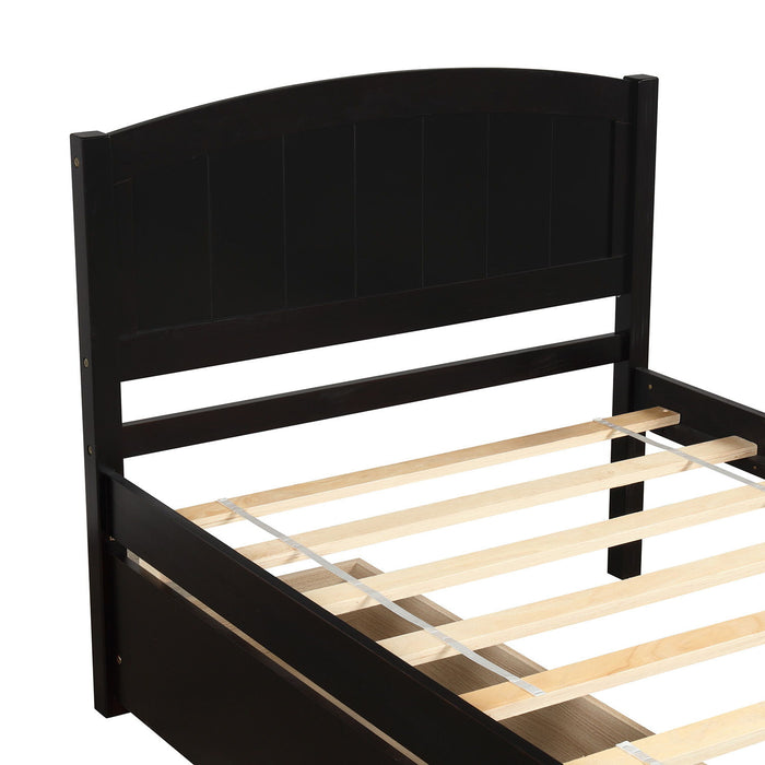 Platform Bed & Headboard, Footboard And Wood Slat Support