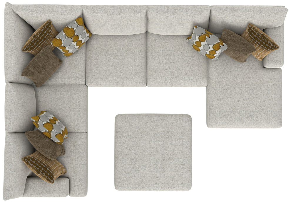 Tori - Sectional With Comfort Coil Seating, Cocktail Ottoman And Accent Pillows Included