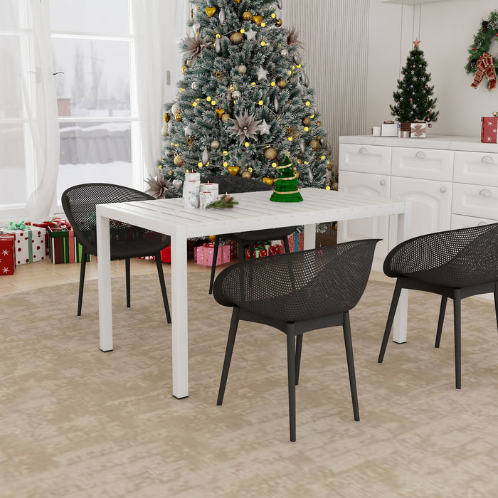 4 Pack Lounge Chair Set With Long Table