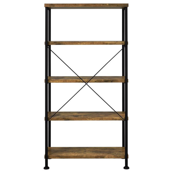 Analiese - 2 Piece Computer Desk Bookcase Set - Rustic Nutmeg