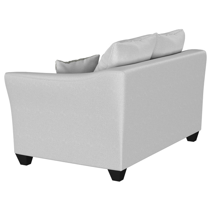 Salizar Upholstered Flared Arm Loveseat Sand