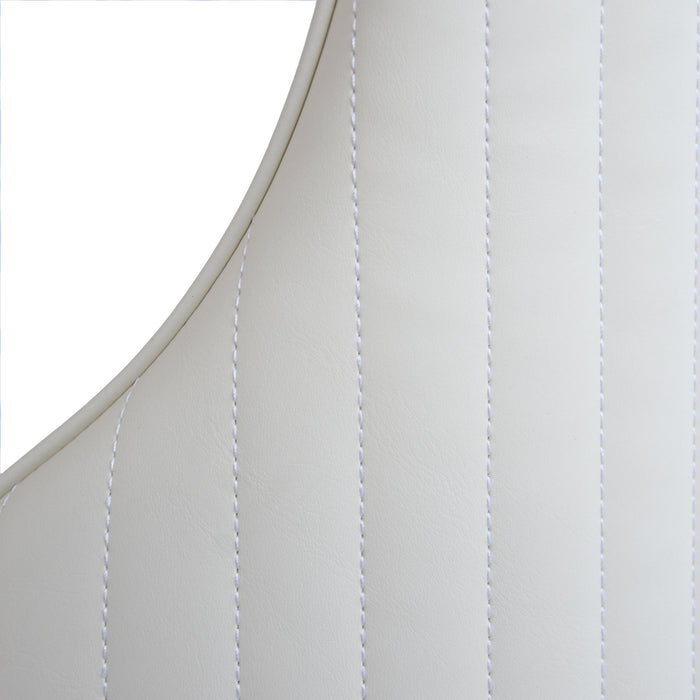 Modern Sponge-Filled Dining Chair, Solid Wood Metal Legs, Suitable For Restaurants, Living Rooms And Rooms (Set of 2) - White