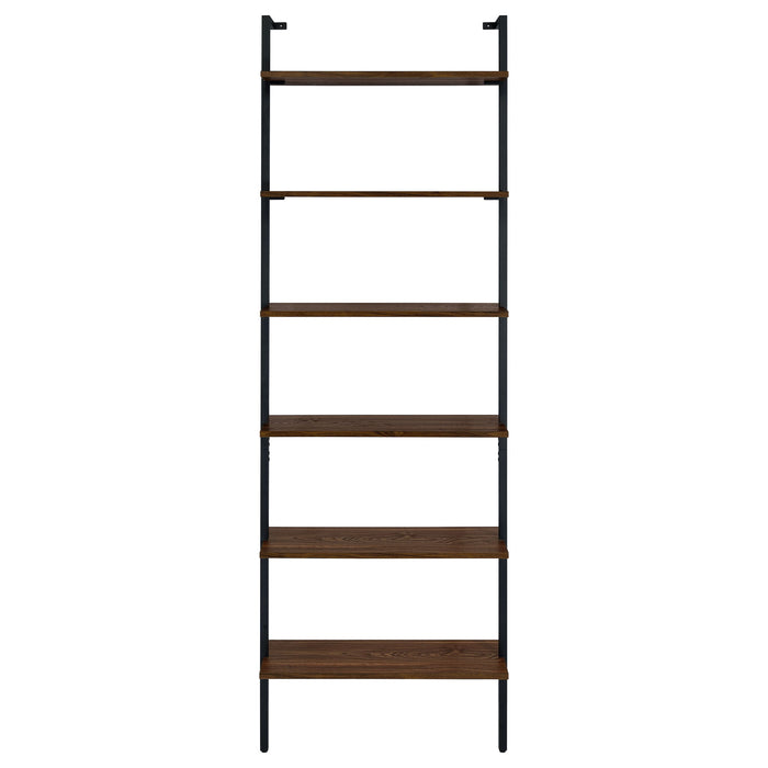 Christy - Owens - 6 Shelf Wall Bookshelf - Walnut