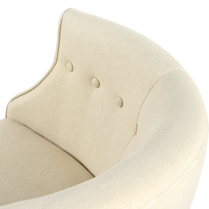 Contemporary Upholstered Club Chair With Button Tufting