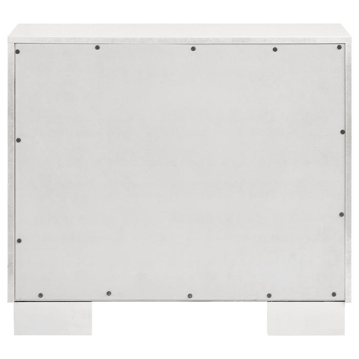 Jessica 2-drawer Nightstand Snow White