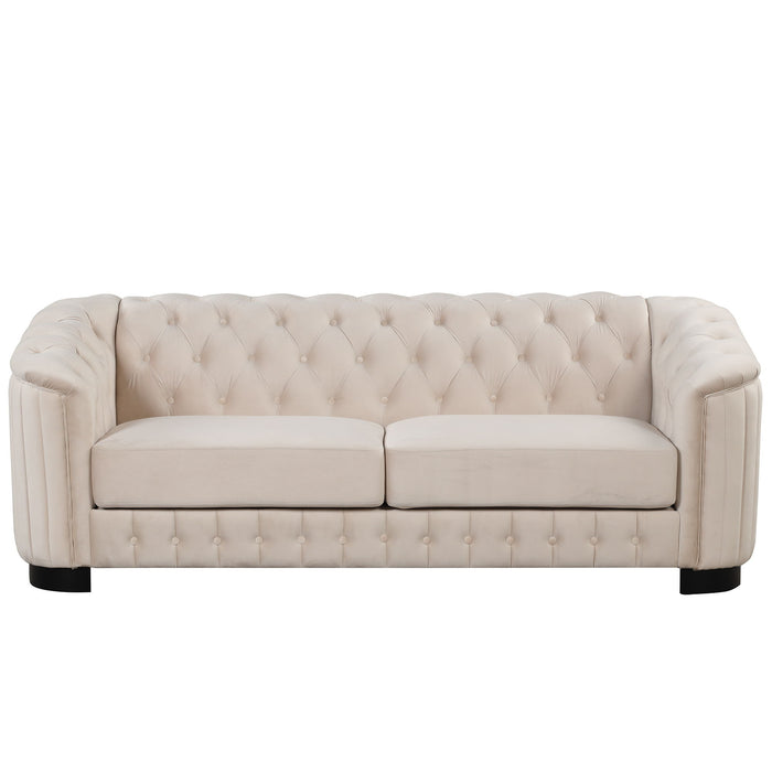 Upholstered 3 Piece Sofa Set With Legs