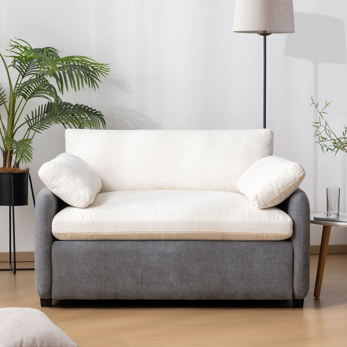 Oversized Single Sofa Chair Wide And Deep Seat, Modern Upholstered Comfy Blocking Couch Lounge With Pillows