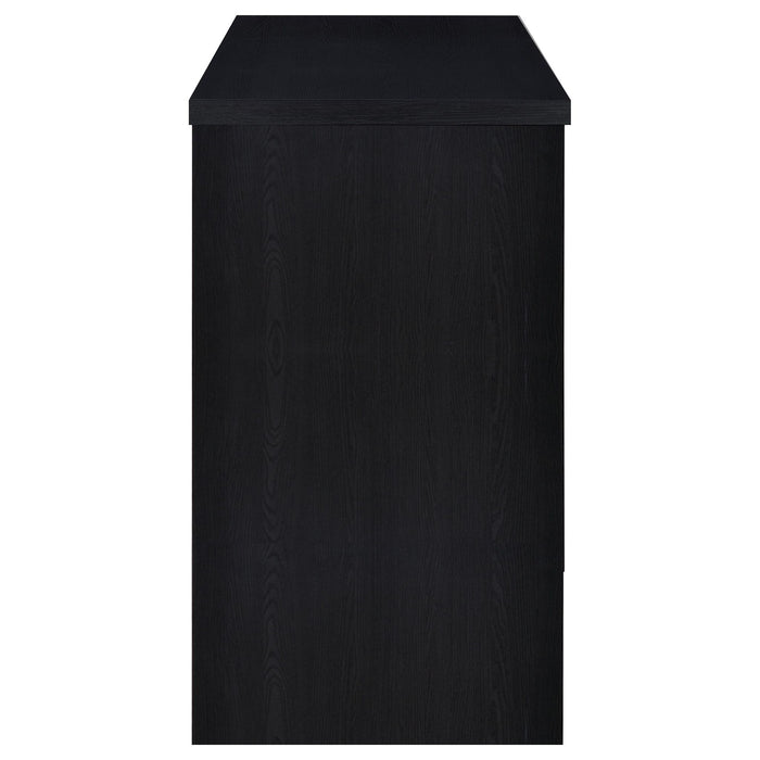 Topanga Engineered Wood Freestanding Home Bar Black