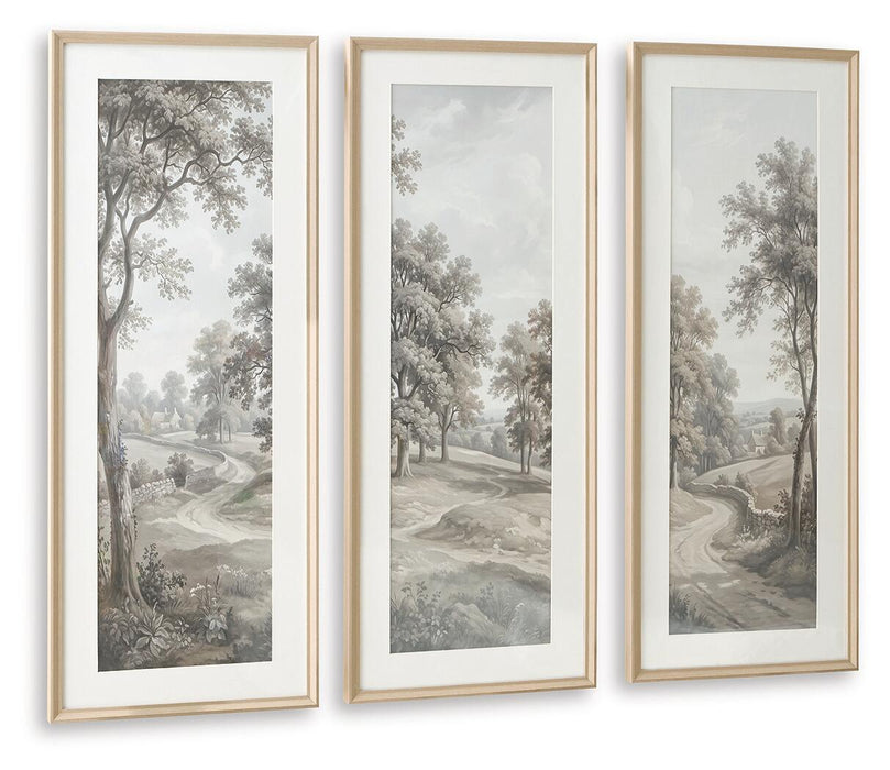 Dixonburg - Wall Art Set (Set of 3) - Taupe / Gray