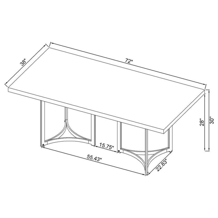 Sterling - Rectangular Dining Table - Gray