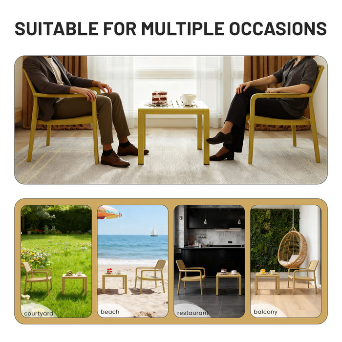 3 Piece Indoor / Outdoor Leisure Table And Chair Set