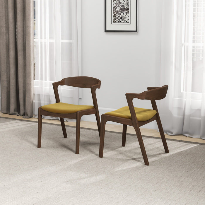 Dakota - Mid-Century Modern Velvet Dining Chair (Set of 2)