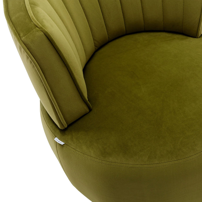 360 Degree Swivel Cuddle Barrel Accent Sofa Chairs, Round Armchairs With Wide Upholstered, Fluffy Chair For Living Room