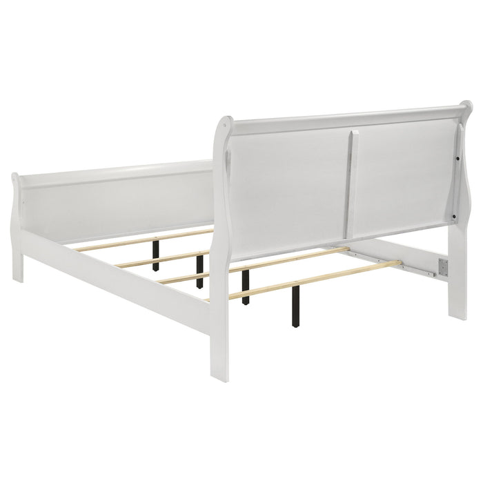 Mckee - 4 Piece Queen Bedroom Set, Includes Bed, Nightstand, Dresser And Mirror - White
