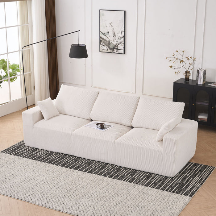 Modular Sectional Sofa With Extra Wide Cushion, USB / Type C Charger, Petal Armrest