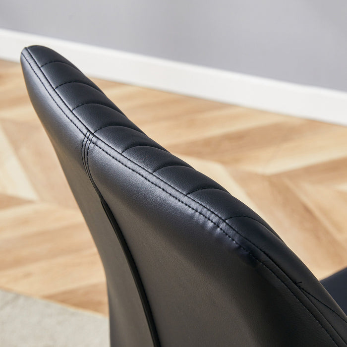 Luxury Simple High Resilience Dining Chair With Metal Legs