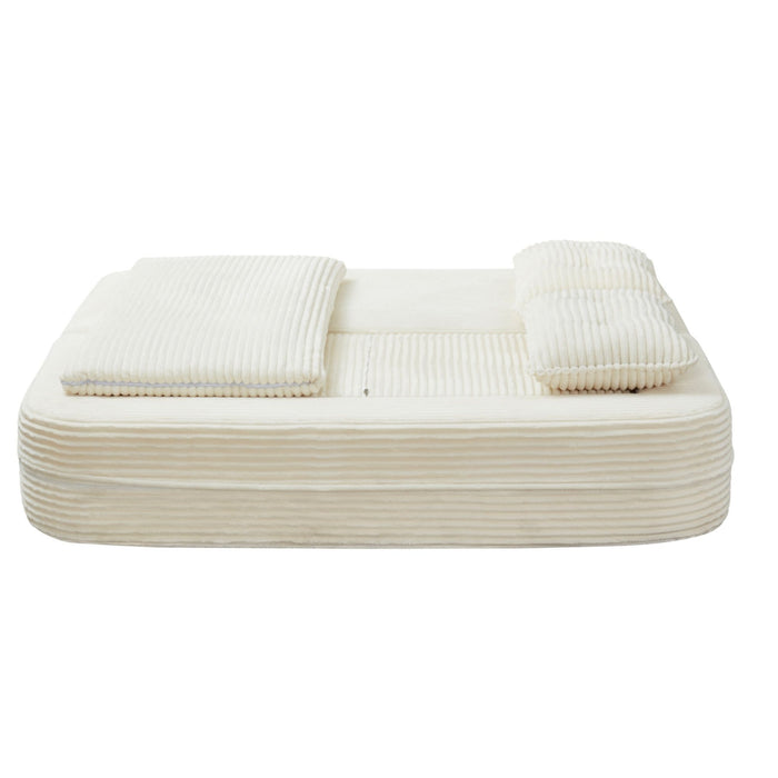 Multi Functional Sectional Sofa Bed With Independent Chaise Lounge And Functional Blanket