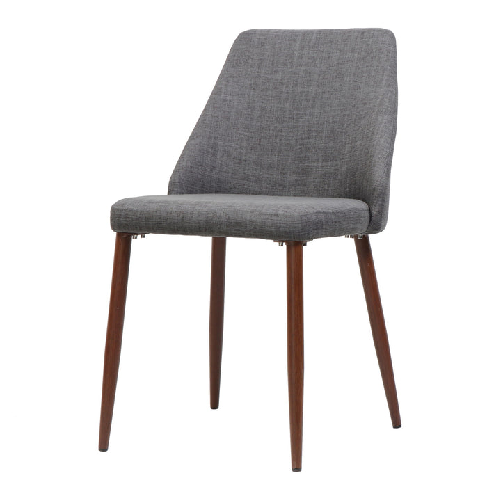 Modern Dining Chair With Iron Legs And Wood Finish