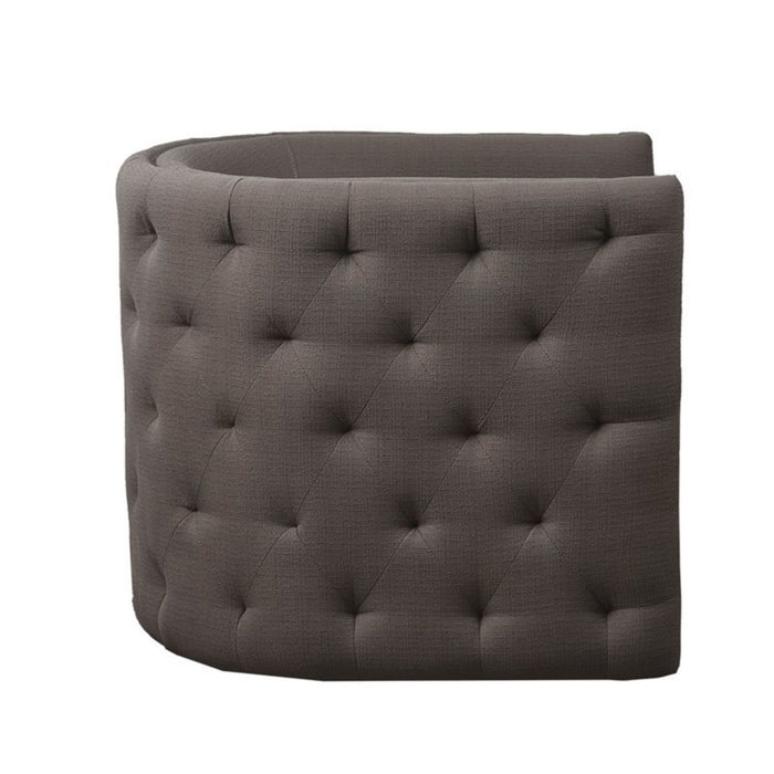 Capstone - Swivel Barrel Chair With Nailhead Accents And Button Tufting