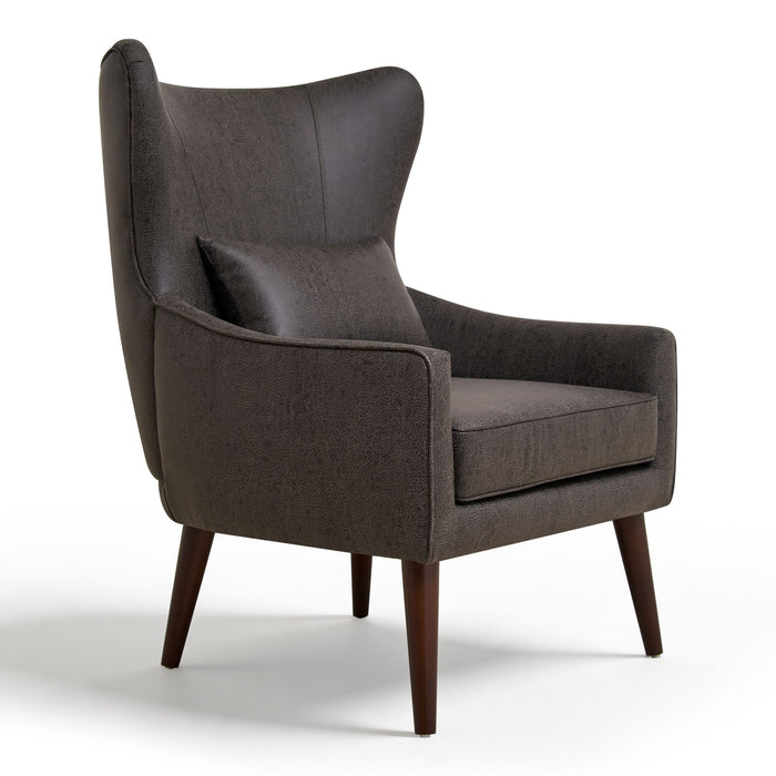 Leisure Chair With Curved Backrest