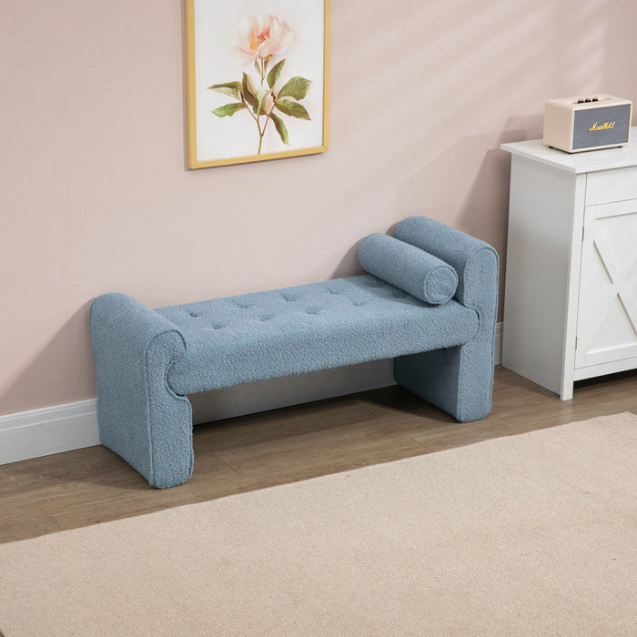 Coolmore Modern Ottoman Bench, Bed Stool Made Of Loop Gauze, End Bed Bench, Footrest For Bedroom, End Of Bed, Hallway