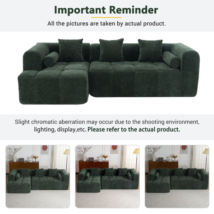 Sectional Free Combined Sofa With 2 Side Pockets