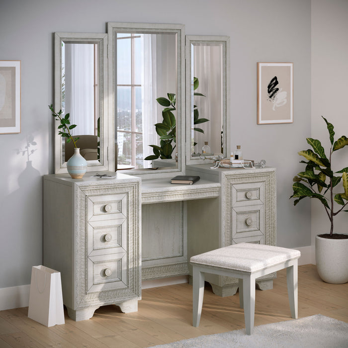 Camila - Vanity Stool - Creamy White