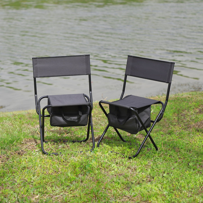 Folding Outdoor Chairs With Storage Bag, Portable Chair For Indoor, Outdoor Camping, Picnics And Fishing