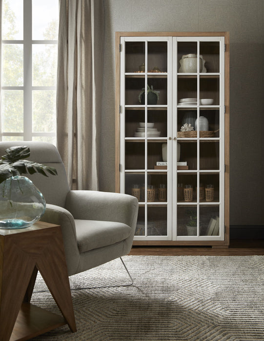 Pulaski Accents - 5-Shelf Glass Door Bookcase - Natural Wood Finish