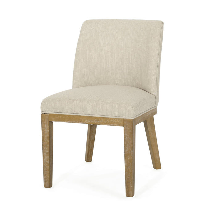 Modern Dining Chair With Durable Fabric Upholstery And Sturdy Wooden Frame (Set of 2)