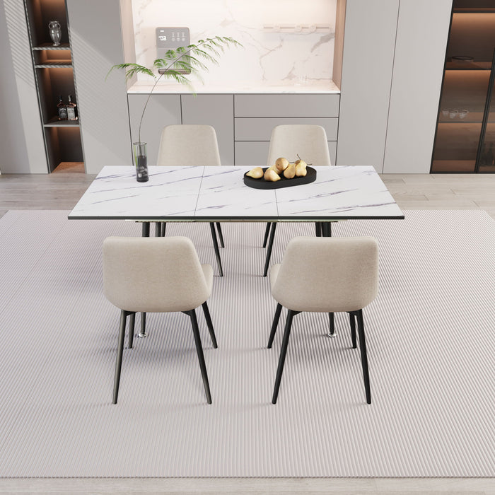 Modern Extendable Dining Table And Chair Set