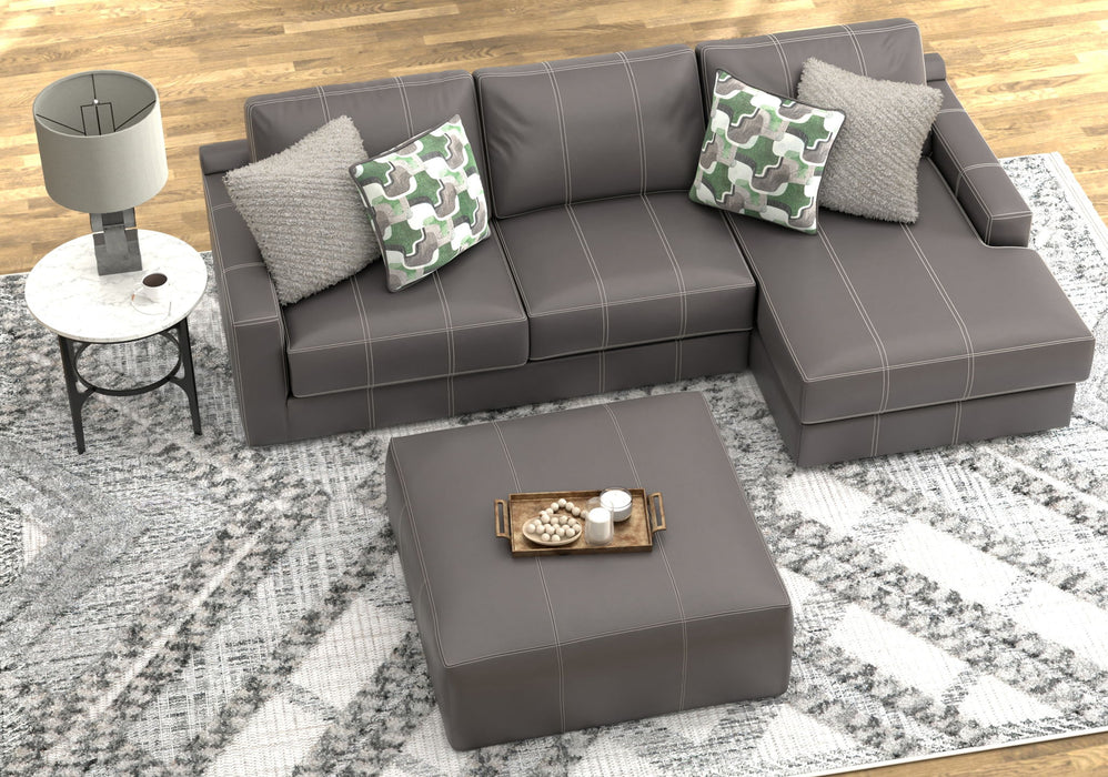 Minori - Italian Leather Sofa / Chaise And Cocktail Ottoman