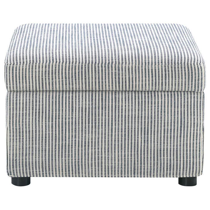 Winter Upholstered Hydraulic Lift Top Storage Ottoman Grey