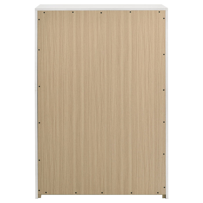 Lauryn - 5 Drawer Bedroom Chest - Gloss White