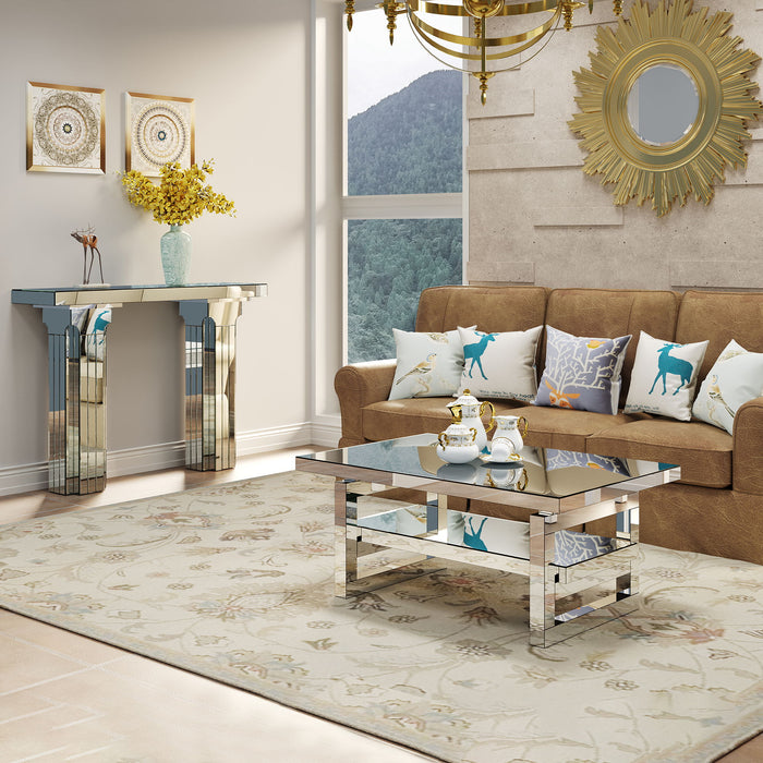 Square Coffee Table For Living Room - Silver