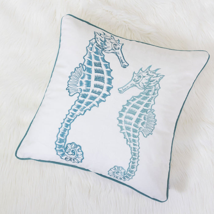 Seahorses Pillow Cover With Matching Back